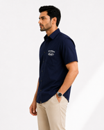 Brooklyn Relaxed Fit Shirt - Navy | ZELVEE