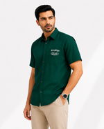 Brooklyn Relaxed Fit Shirt - Bottle Green | ZELVEE