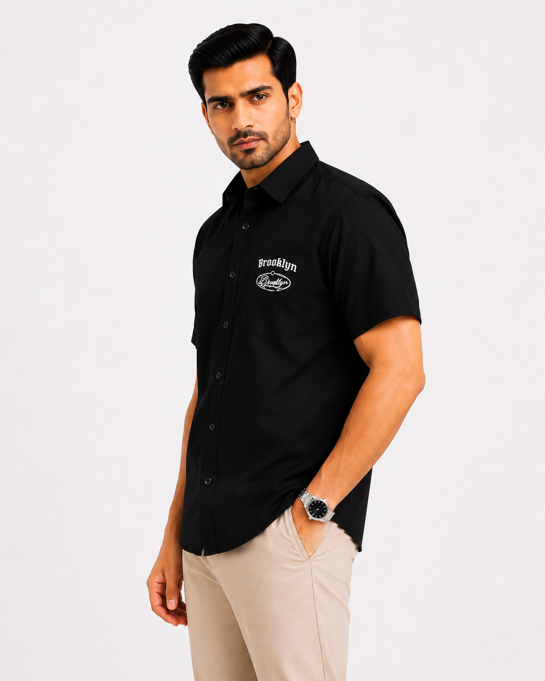 Brooklyn Relaxed Fit Shirt - Black | ZELVEE
