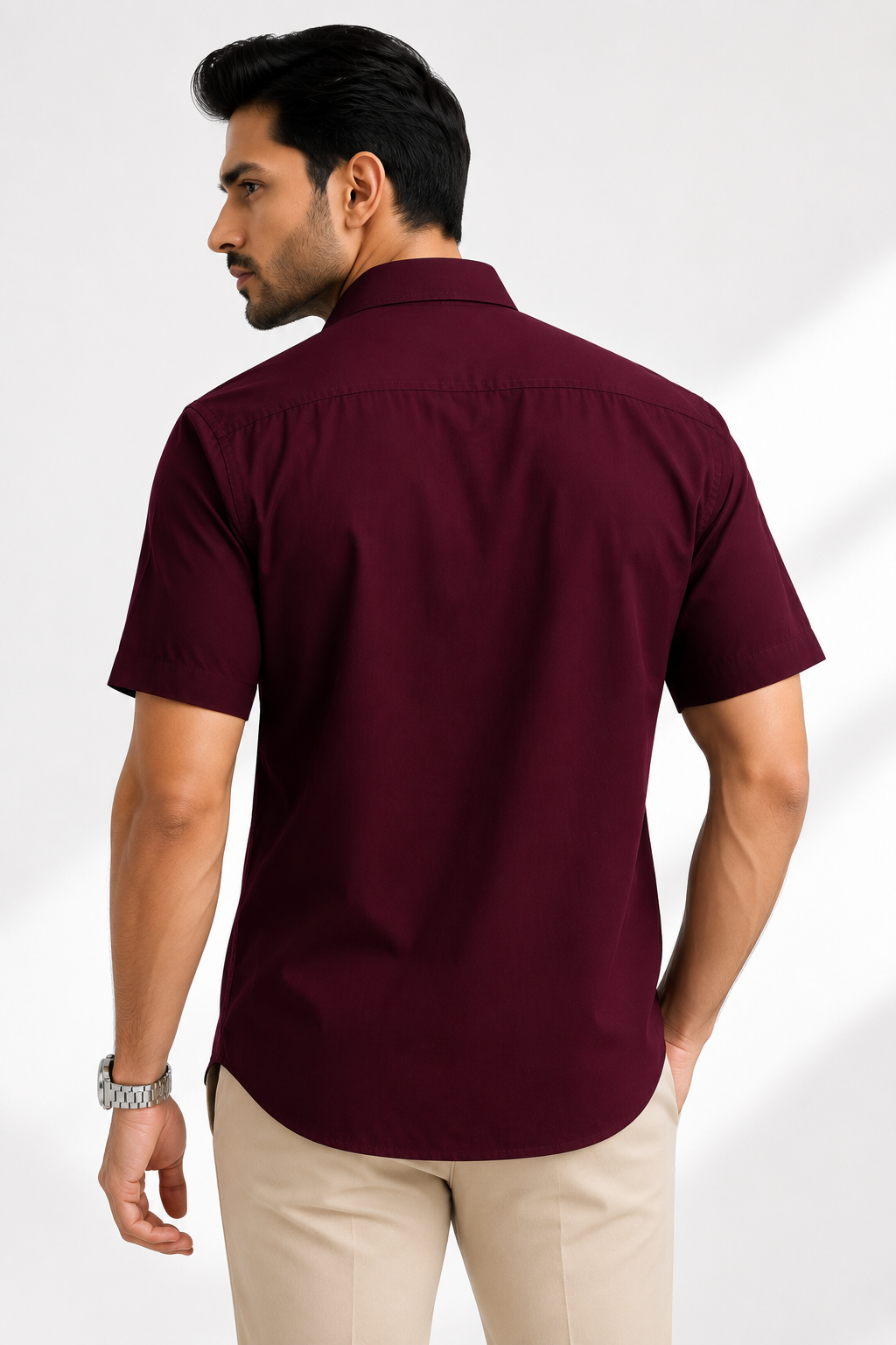 Brooklyn Relaxed Fit Shirt - Burgundy | ZELVEE