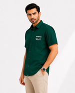 Brooklyn Relaxed Fit Shirt - Bottle Green | ZELVEE