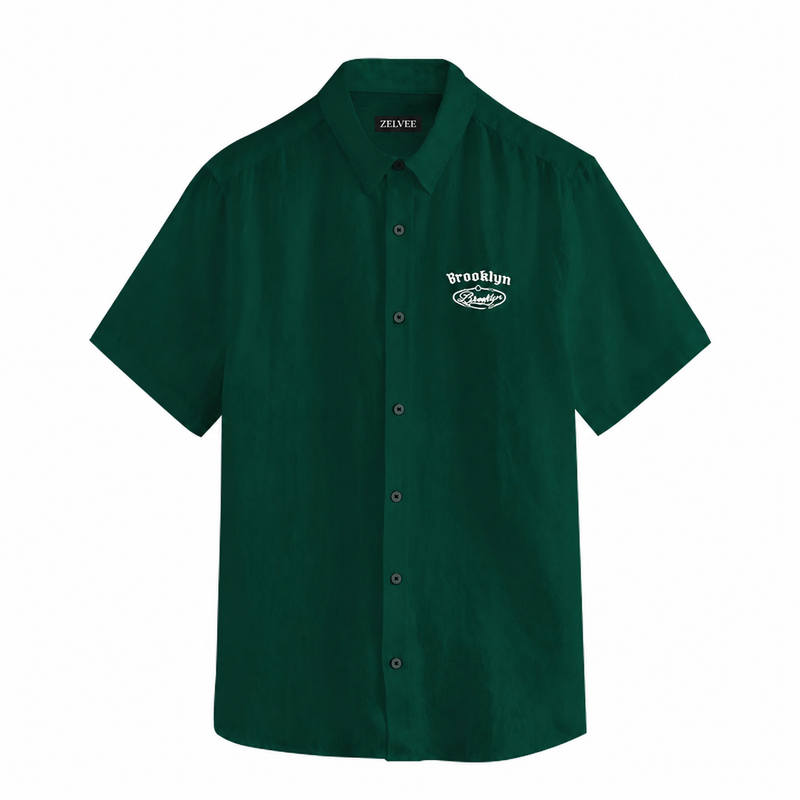 Brooklyn Relaxed Fit Shirt - Bottle Green | ZELVEE