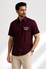Brooklyn Relaxed Fit Shirt - Burgundy | ZELVEE