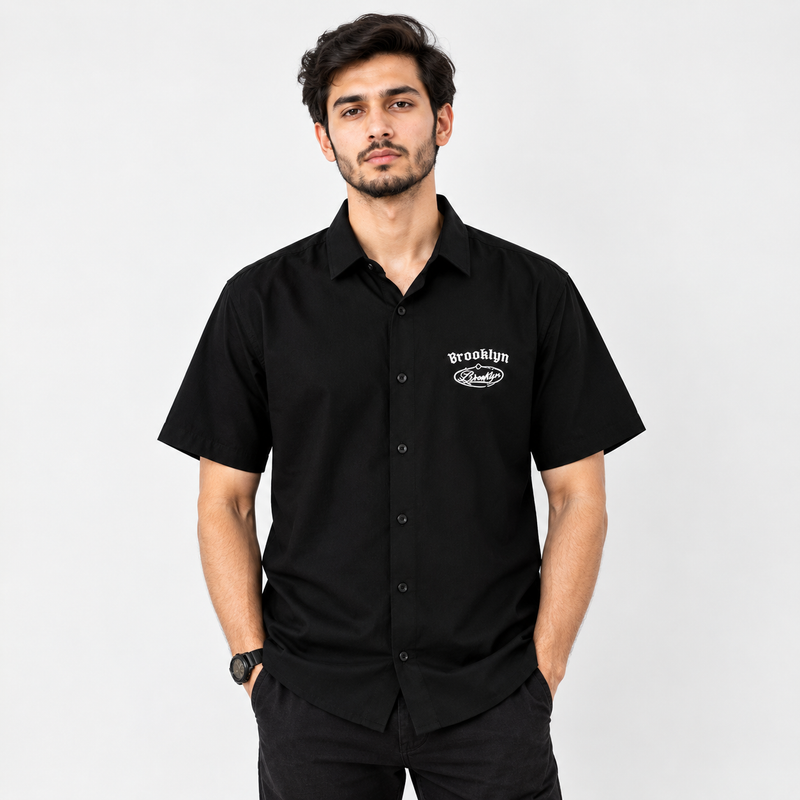 Brooklyn Relaxed Fit Shirt - Black | ZELVEE