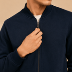 Zelvee Essential Navy Fleece Zipper jacket