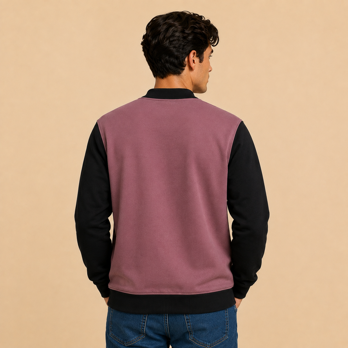 Men's Dusty Rose Fleece Zipper Jacket | Zelvee