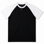 Raglan Henley T-Shirt – Black / White