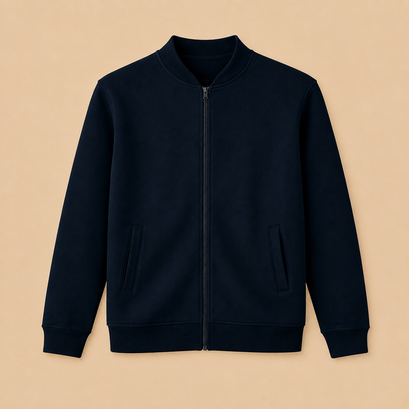 Zelvee Essential Navy Fleece Zipper jacket