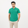 ZELVEE Men's Green Mandarin Collar Polo Shirt